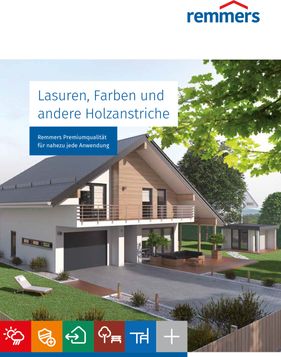 Remmers Lasuren, Farben und andere Holzanstriche